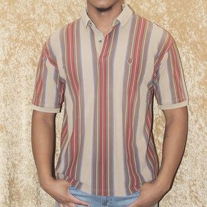Vintage 90's Tommy Hilfiger Striped Polo Shirt